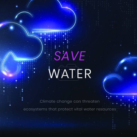 Illustration for Save water vector illustration - Royalty Free Image