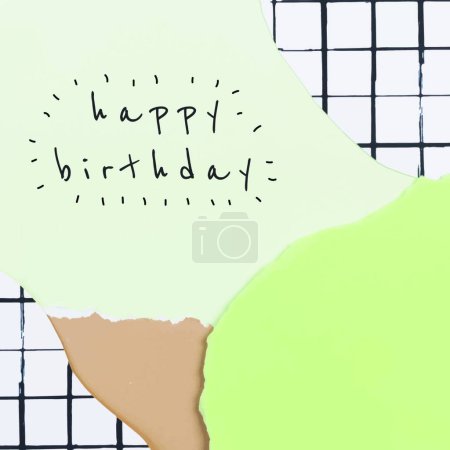 Illustration for Happy birthday template vector illustration - Royalty Free Image