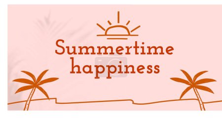 Illustration for Happy summer. vector illustration. - Royalty Free Image
