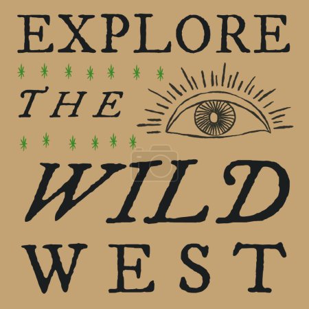 Illustration for West wild vector logo - Royalty Free Image
