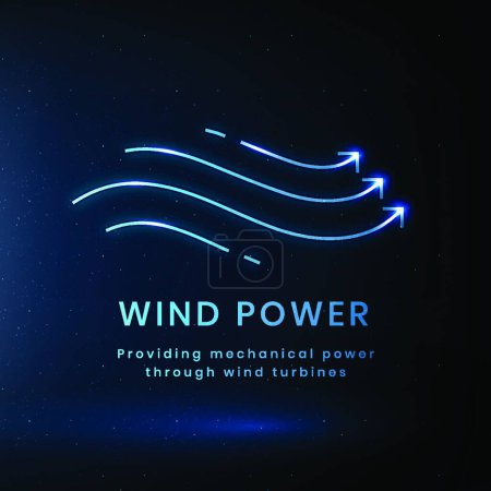 Illustration for Wind power, simple vector illustration - Royalty Free Image