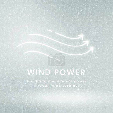 Téléchargez les illustrations : Illustration vectorielle de l'énergie éolienne - en licence libre de droit