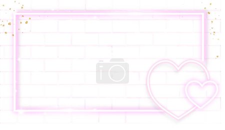 Illustration for Pink background with pink glitter hearts. valentine 's day greeting card. - Royalty Free Image