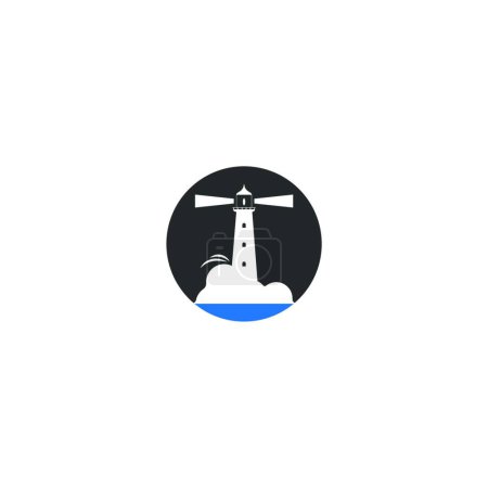 Illustration for Lighthouse simple icon. vector illustration - Royalty Free Image
