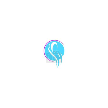 Illustration for Hijab Icon vector logo - Royalty Free Image