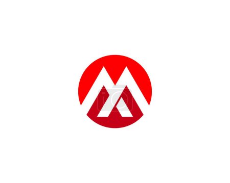 Ilustración de M letra logo vector diseño - Imagen libre de derechos