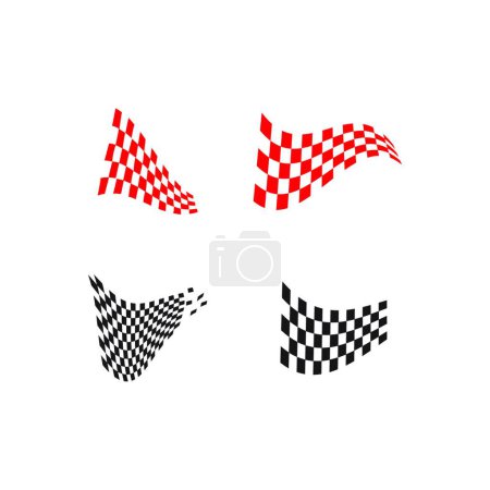 Illustration for Set of Race flags icon design - Royalty Free Image