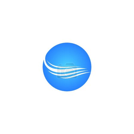 Illustration for "Water wave logo icon illustration " - Royalty Free Image