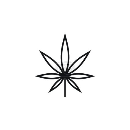 Photo for Cannabis marijuana hemp leaf logo - Royalty Free Image