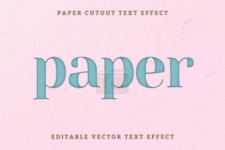 Illustration for Paper cut style font. - Royalty Free Image