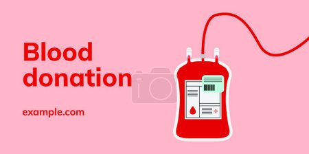 Illustration for Blood donation modern vector illustration - Royalty Free Image