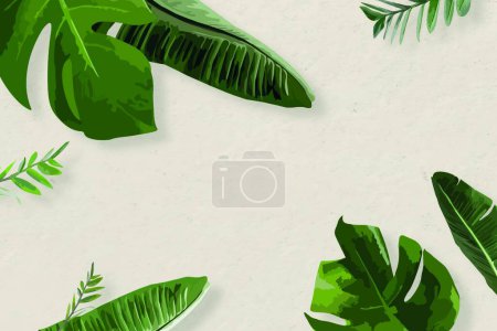 Illustration for Leaves background  vector illustration - Royalty Free Image