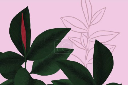 Illustration for Colorful botanical background, vector illustration - Royalty Free Image