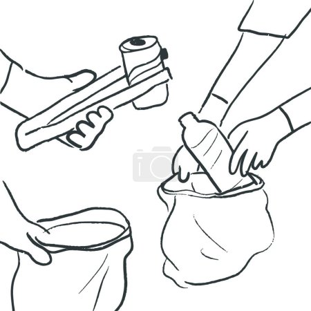 Téléchargez les illustrations : Main de nettoyage du sol - en licence libre de droit