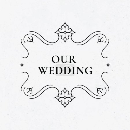 Ilustración de Tarjeta de boda, ilustración vectorial colorido - Imagen libre de derechos