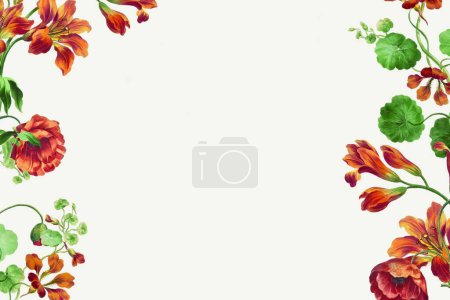 Ilustración de Tarjeta floral dibujada a mano colorida, ilustración del vector - Imagen libre de derechos