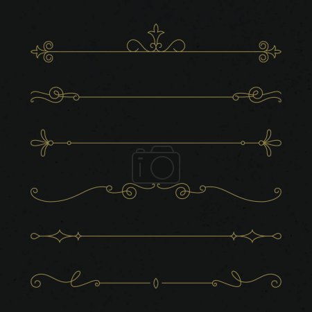 Illustration for All black elements set vector illustration - Royalty Free Image