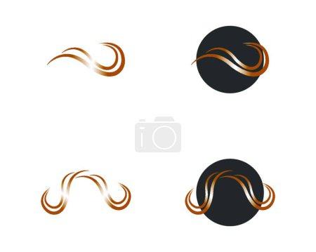 Ilustración de "Logotipo de onda capilar "vector ilustración - Imagen libre de derechos