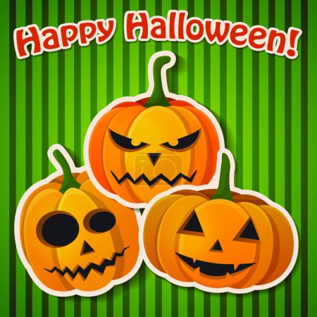 Illustration for Happy Halloween Poster  vector illustration - Royalty Free Image
