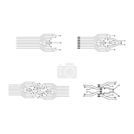 Ilustración de Circuitos conjunto vector ilustración - Imagen libre de derechos