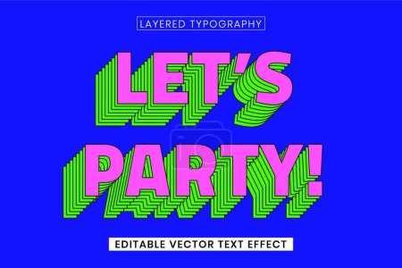 Illustration for Let's party text - Royalty Free Image