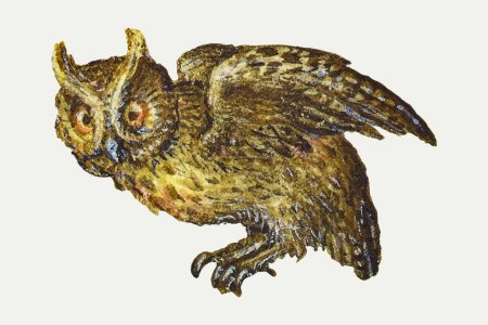 Téléchargez les illustrations : Illustration vectorielle oiseau hibou - en licence libre de droit
