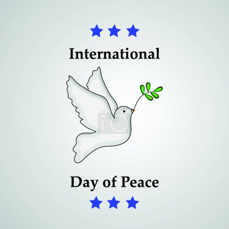 Illustration for World Peace Day Background - Royalty Free Image