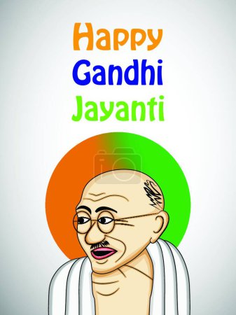 Illustration for Gandhi Jayanti Background" vector illustration - Royalty Free Image