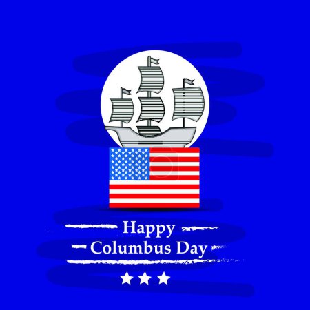Illustration for "Columbus Day background" vector illustration - Royalty Free Image
