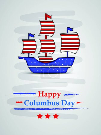 Ilustración de "Columbus Day fondo "vector de ilustración - Imagen libre de derechos