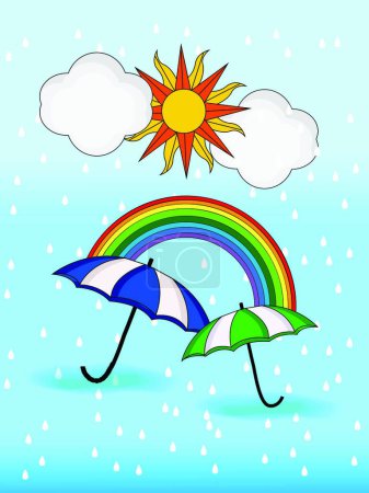 Illustration for "Monsoon season background" vector illustration - Royalty Free Image