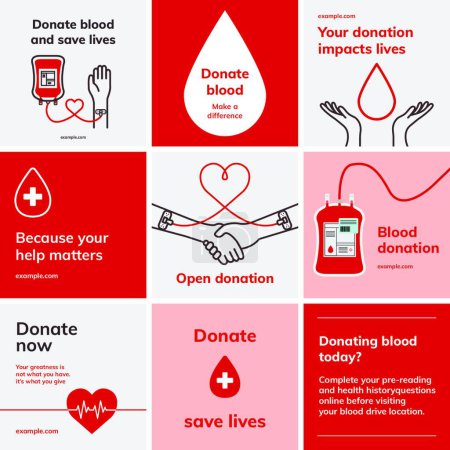Illustration for Blood donation template vectot illustration - Royalty Free Image