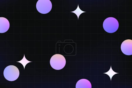 Illustration for Background with stars and circles  vector illustration - Royalty Free Image