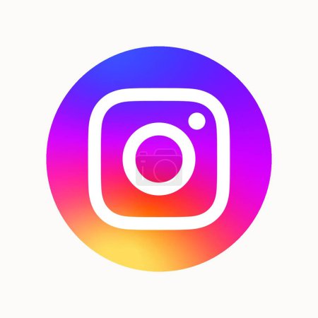 Illustration for Instagram logo, vector icon - Royalty Free Image