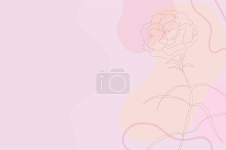 Ilustración de Rosa rosa fondo vector ilustración - Imagen libre de derechos