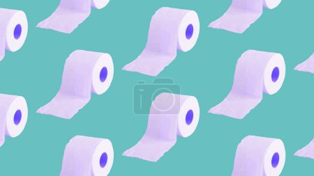 Téléchargez les illustrations : Rouleau de papier toilette motif sans couture - en licence libre de droit