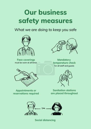 Ilustración de Mantener su seguridad para proteger su salud. ilustración vectorial. - Imagen libre de derechos