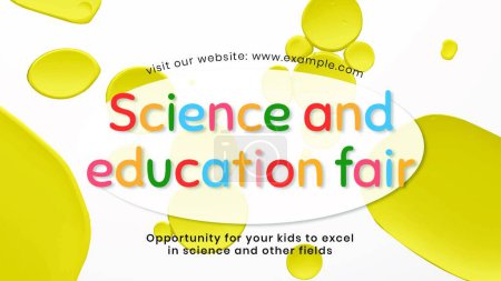 Illustration for Science banner with education icons - Royalty Free Image
