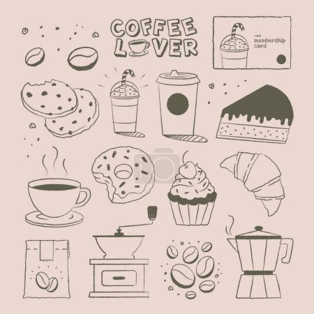 Illustration for Cafe menu template, vector illustration - Royalty Free Image