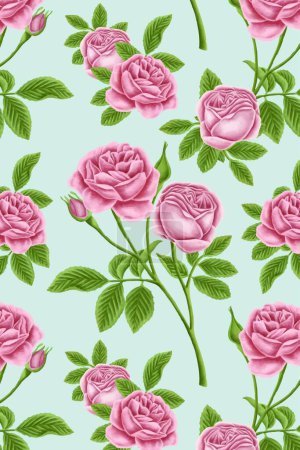 Illustration for Roses background  vector illustration - Royalty Free Image