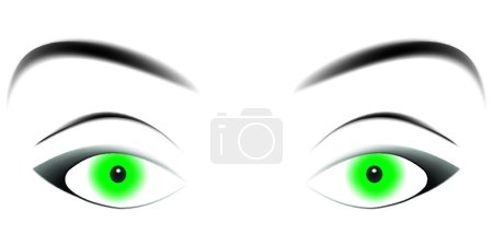 Illustration for "hypnotizing green eyes" vector illustration - Royalty Free Image