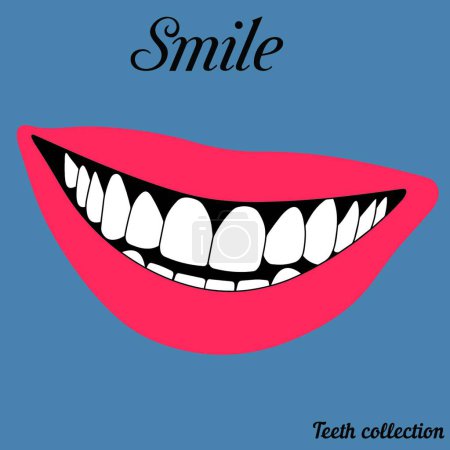 Ilustración de Hermosa sonrisa vector ilustración - Imagen libre de derechos