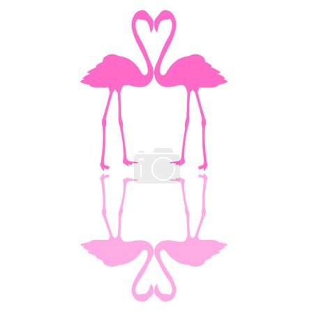 Ilustración de "Dos flamencos rosados vector ilustración" - Imagen libre de derechos