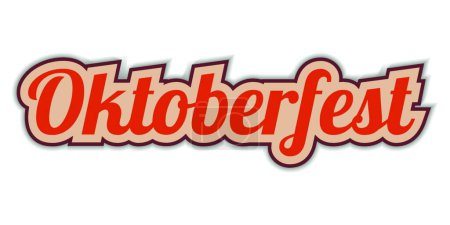 Ilustración de "Oktoberfest pegatina palabra texto saludos de Oktoberfest
" - Imagen libre de derechos