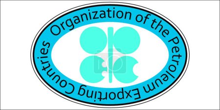 Illustration for "sticker oil organization OPEC" illustration - Royalty Free Image