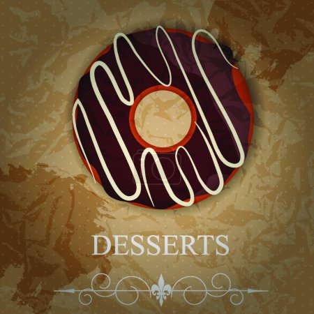 Téléchargez les illustrations : "Menu vectoriel dessert "illustration vectorielle - en licence libre de droit