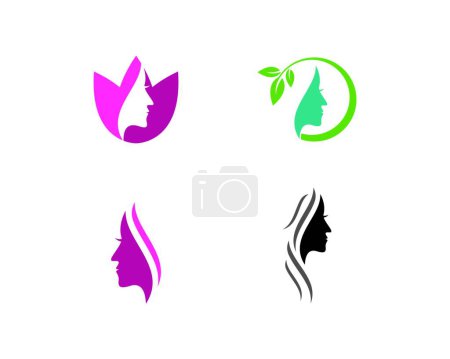 Illustration for "Women face silhouette" vector illustration - Royalty Free Image