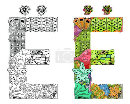 Illustration for "Russian cyrillic letter. Vector decorative zentangle object" - Royalty Free Image