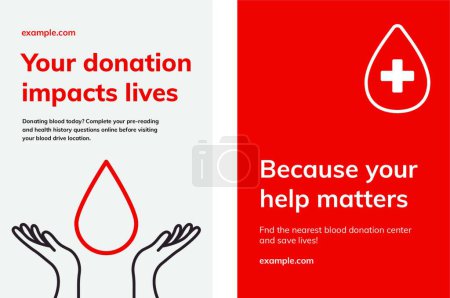 Illustration for Blood donation template vectot illustration - Royalty Free Image