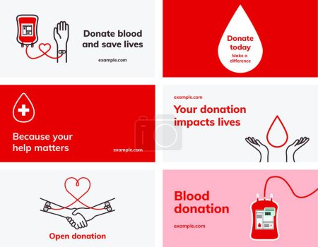 Ilustración de Plantilla de donación de sangre vectot ilustración - Imagen libre de derechos
